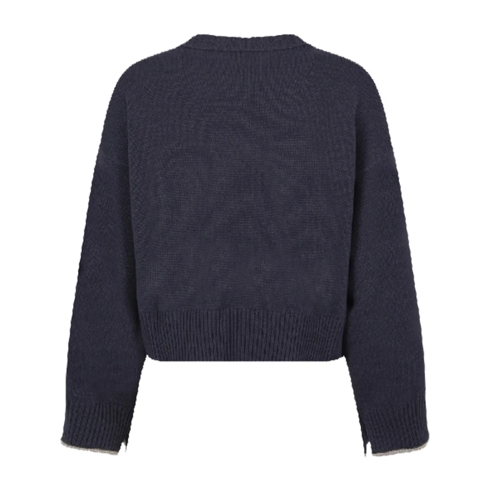 BRUNELLO CUCINELLI Kasjmier Trui Ronde Hals Vrouwen Blue Dames