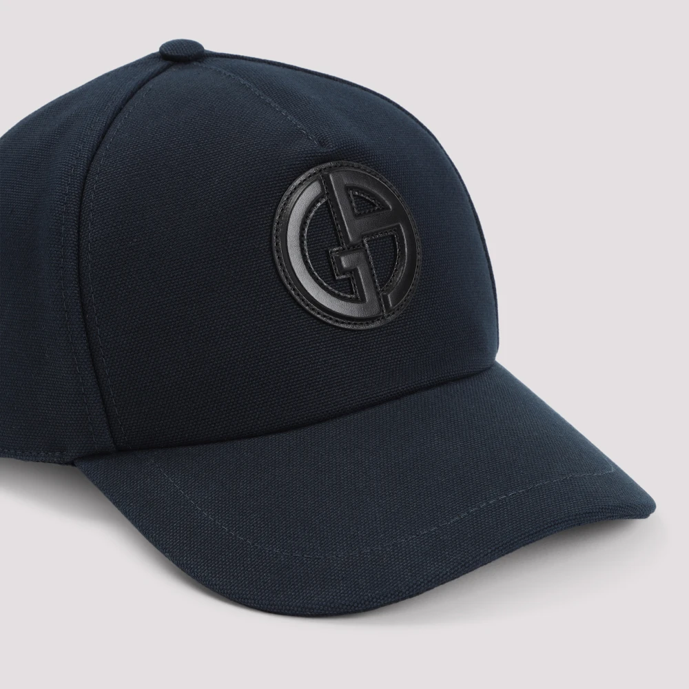 Giorgio Armani Blauwe Stijlvolle Katoenen Hoed Blue Heren