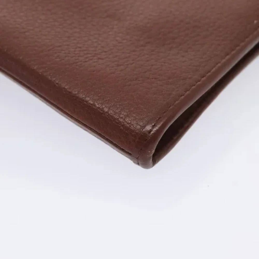 Burberry Vintage Pre-owned Leather clutches Brown Dames