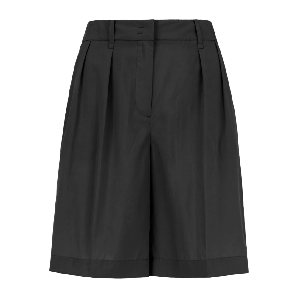 Bomboogie Donna Nero - Fluid Lyocell Bermuda Shorts - Shorts - L