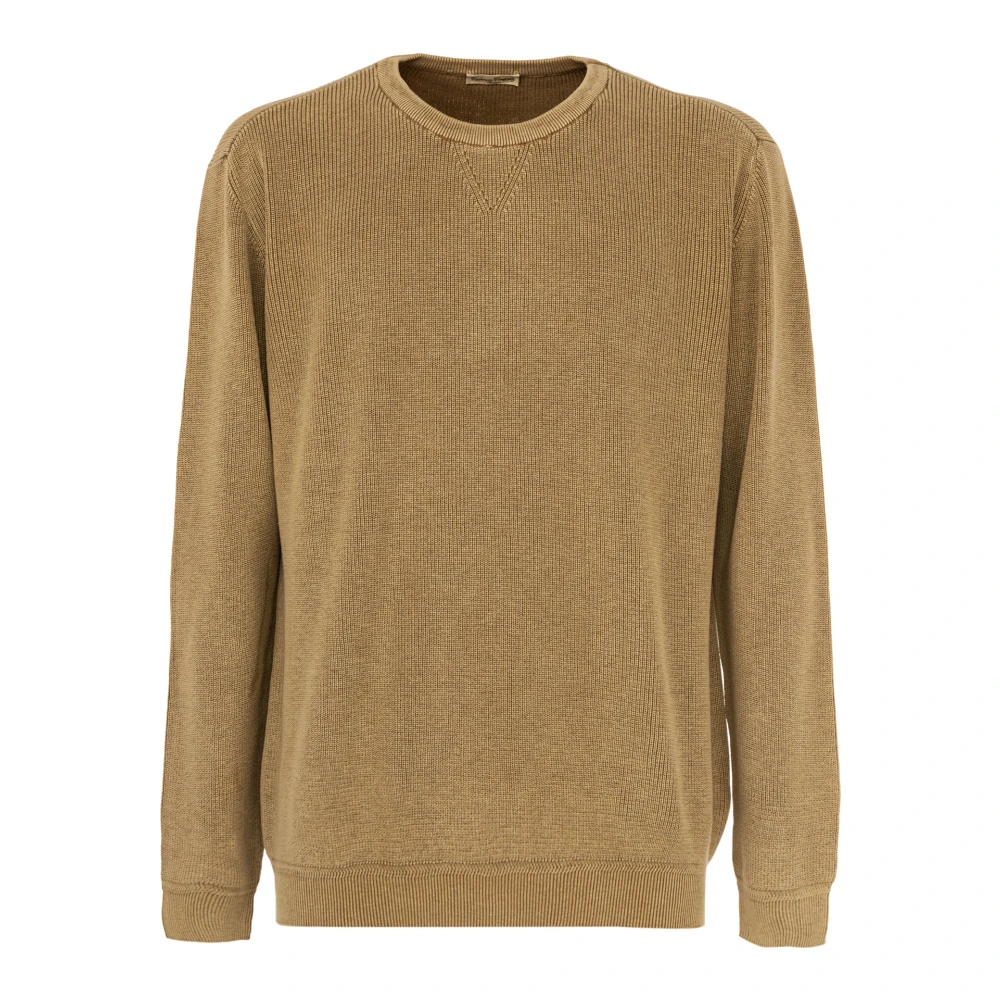 Cashmere Company Heren Crewneck Trui Brown Heren