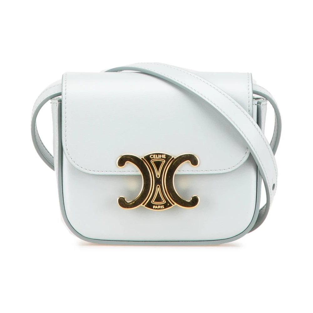 Celine Vintage Women's Blue Pre-Owned Ava Mini Bag Leather Crossbody