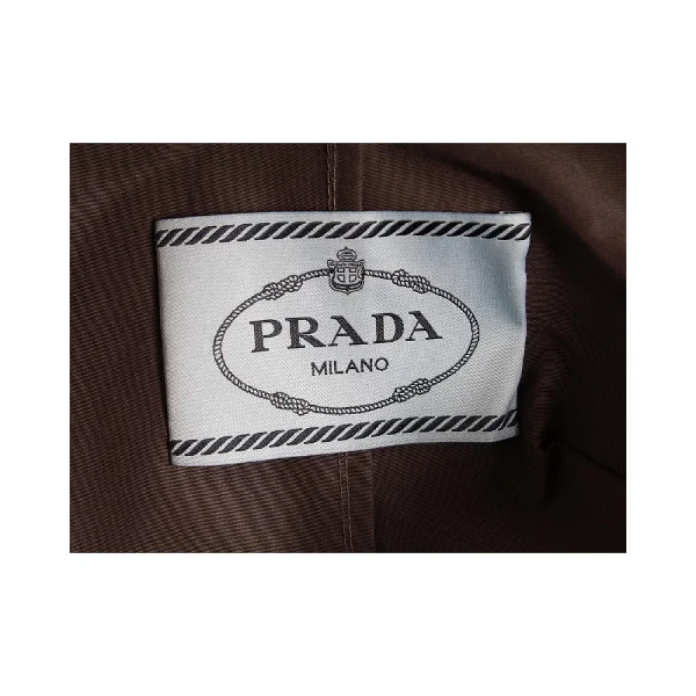 Prada Vintage Pre-owned Cotton outerwear Gray Dames