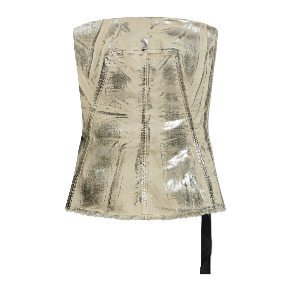 Rick Owens Donna Grigio Bustier Top