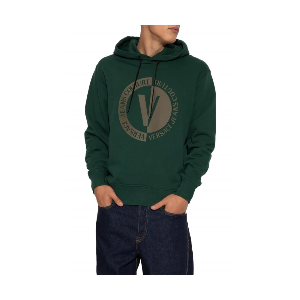 Versace Jeans Couture Donkergroene hoodie Green Heren