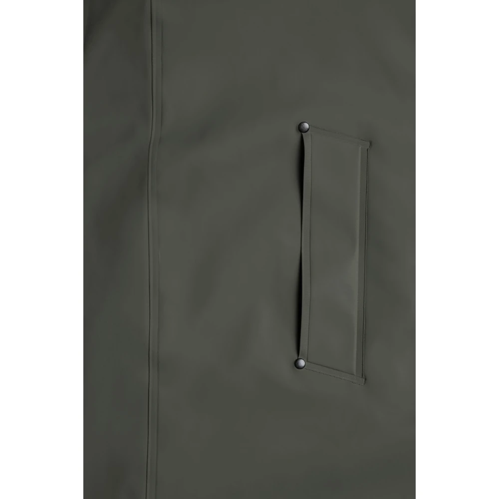 Stutterheim Warme Knielange A-Lijn Regenjas Green Dames