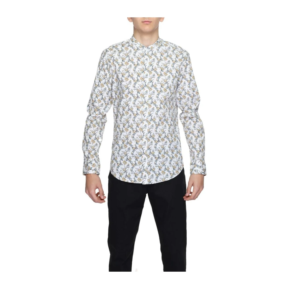 Gianni Lupo Lange mouwen katoenen overhemd Lente Zomer Collectie Multicolor Heren