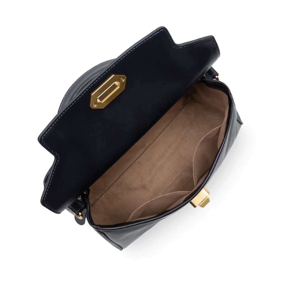 Lancaster Flap Handtas met Klem Donkerblauw Blue Dames