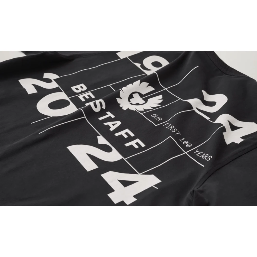 Belstaff Centenary Double Logo T-Shirt Black Heren