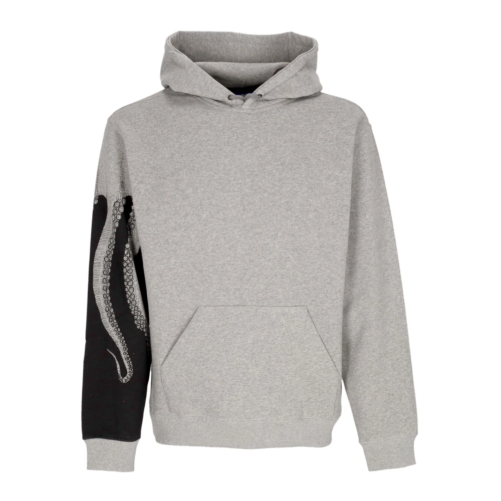 Octopus Lichtgrijze herenhoodie met ontwerp Gray Heren