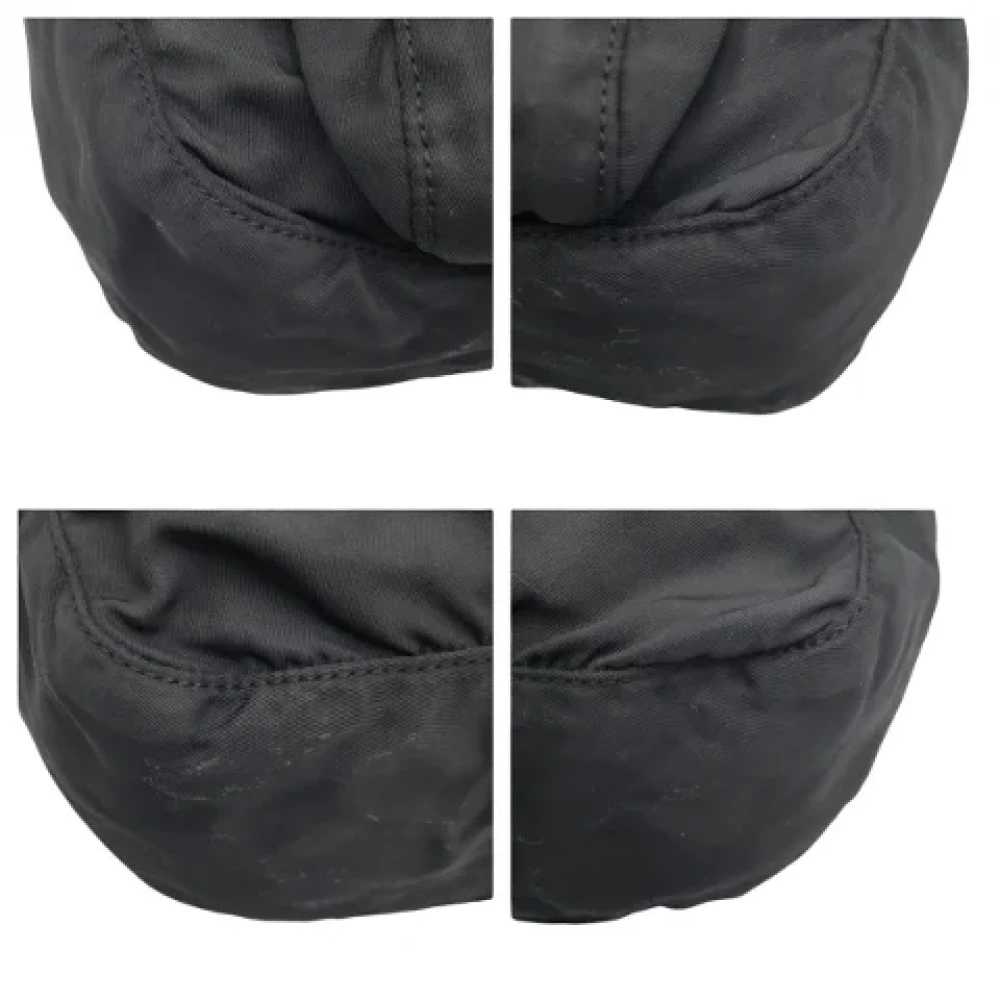 Prada Vintage Pre-owned Canvas shoulder-bags Black Dames