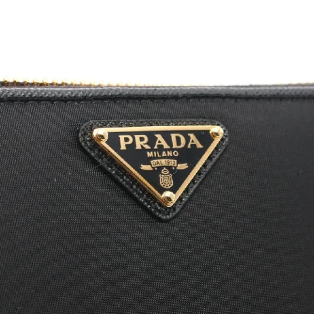 Prada Vintage Pre-owned Nylon wallets Black Dames