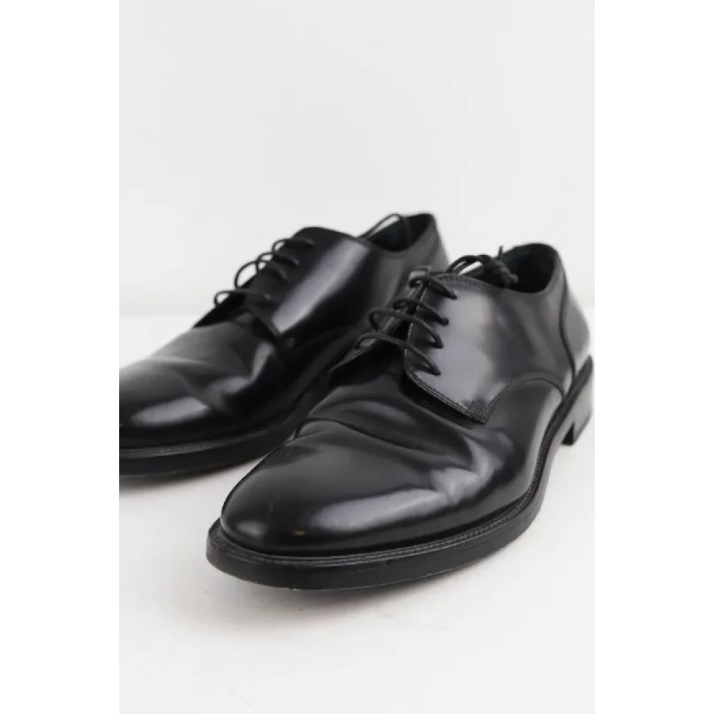 Burberry Vintage Pre-owned Leather flats Black Heren