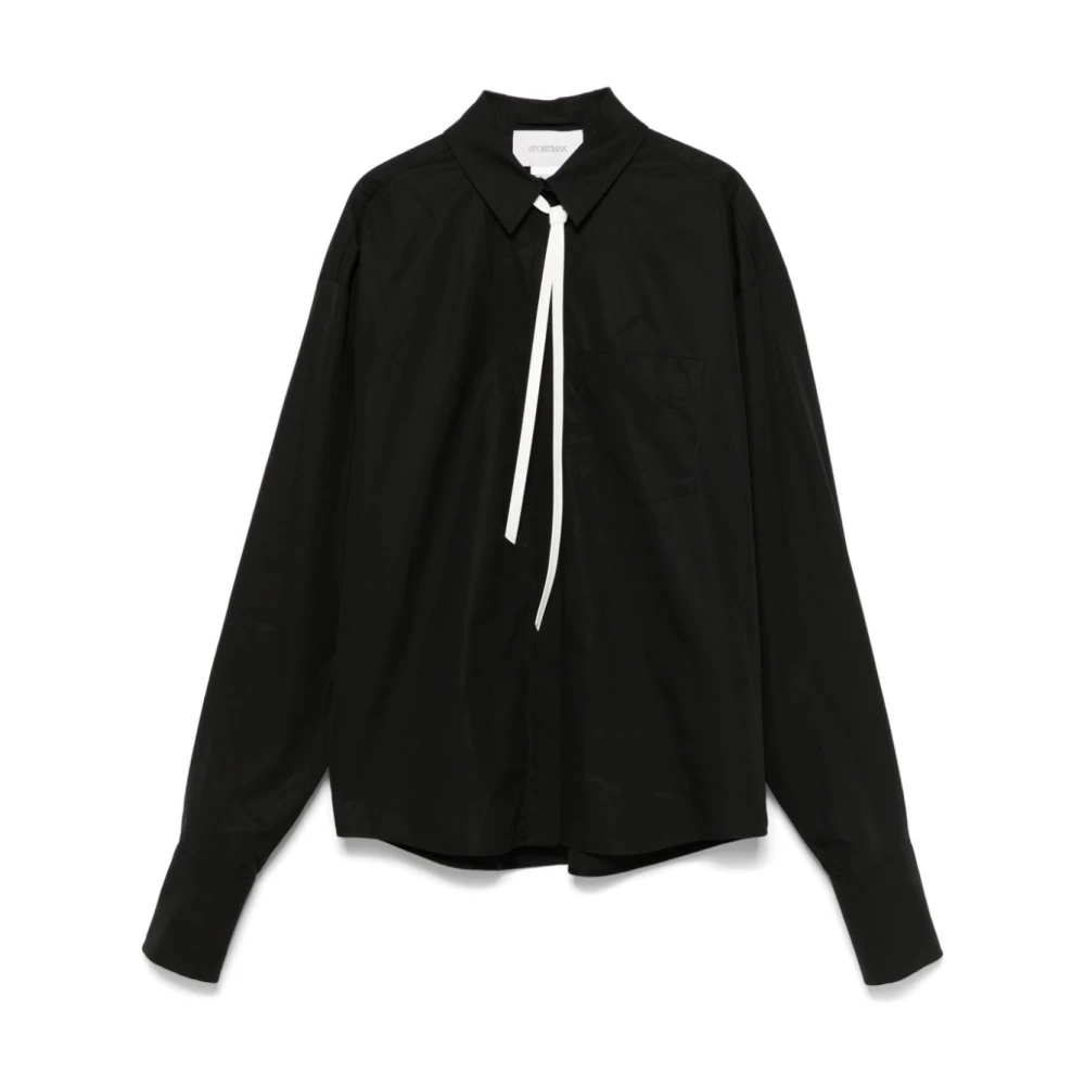 SPORTMAX Zwarte shirts voor sport Black Dames