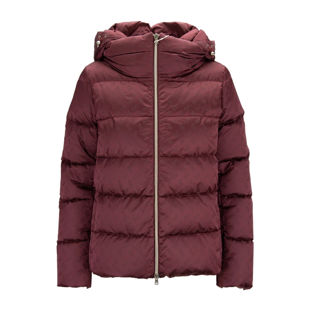 Herno Hooded Down Jacket Red Dames