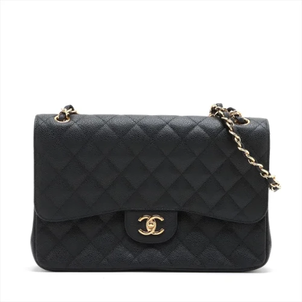 Chanel Vintage Pre-owned Leather handbags Black Dames