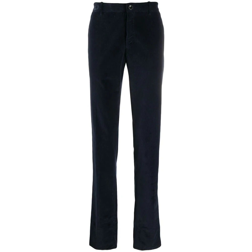 Incotex Slim Fit Corduroy Broek Blue Heren