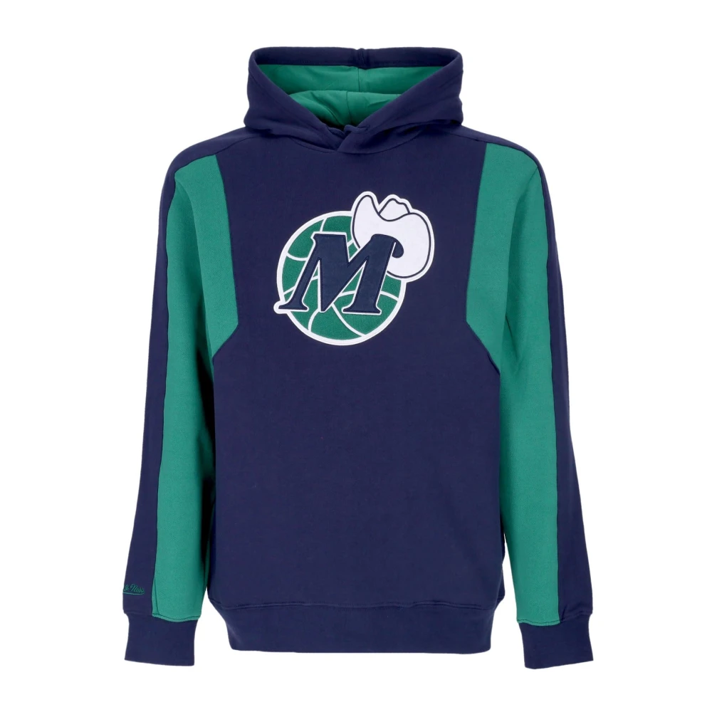 Mitchell & Ness NBA Color Blocked Hoodie Hardwood Classics Blue Heren