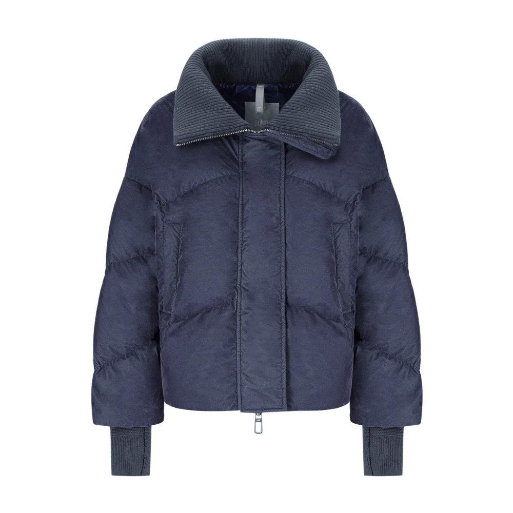 Duno Navy Blauwe Donsjas met Geometrisch Quilten Blue Dames