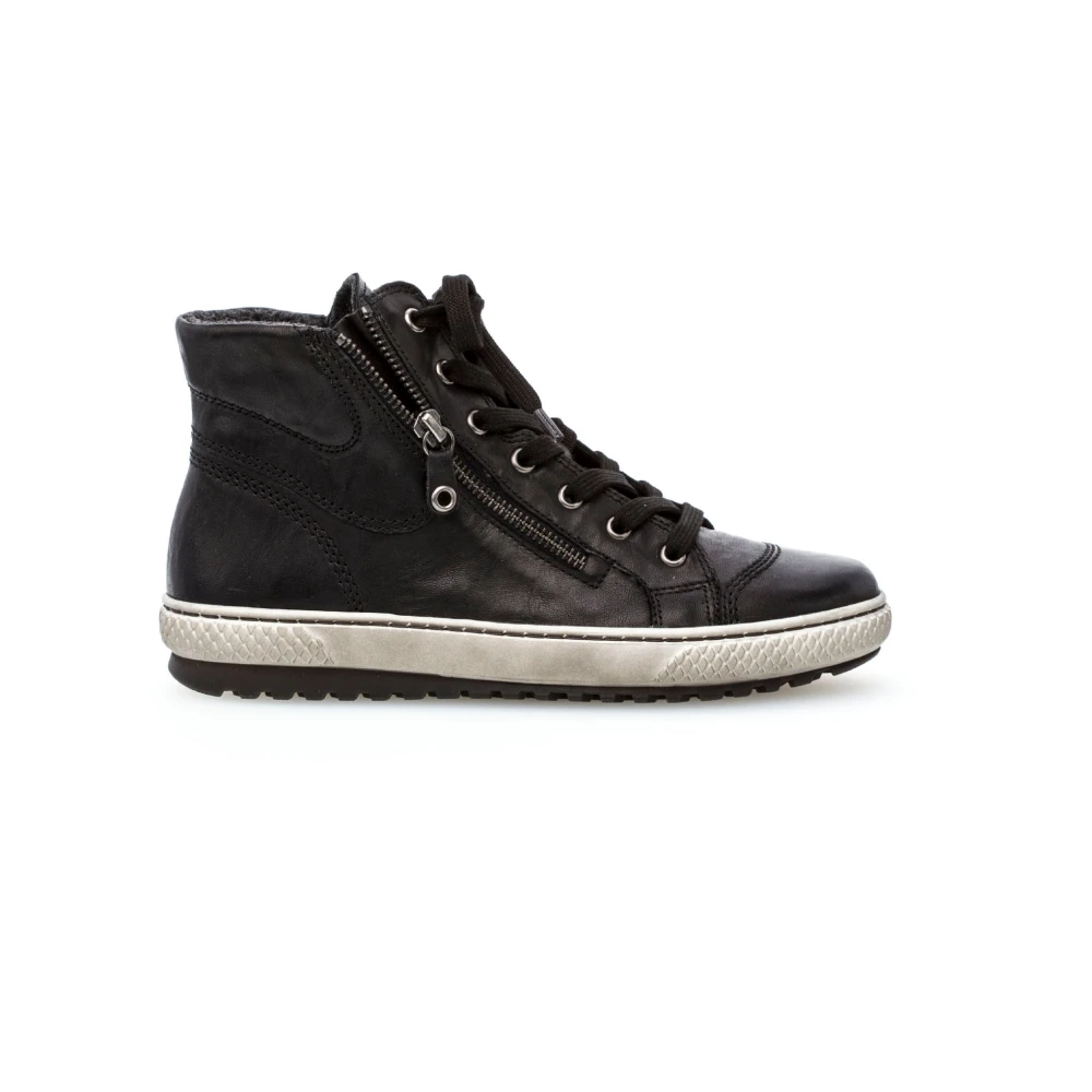Gabor High Top Sneakers Dames Schoenen Zwart