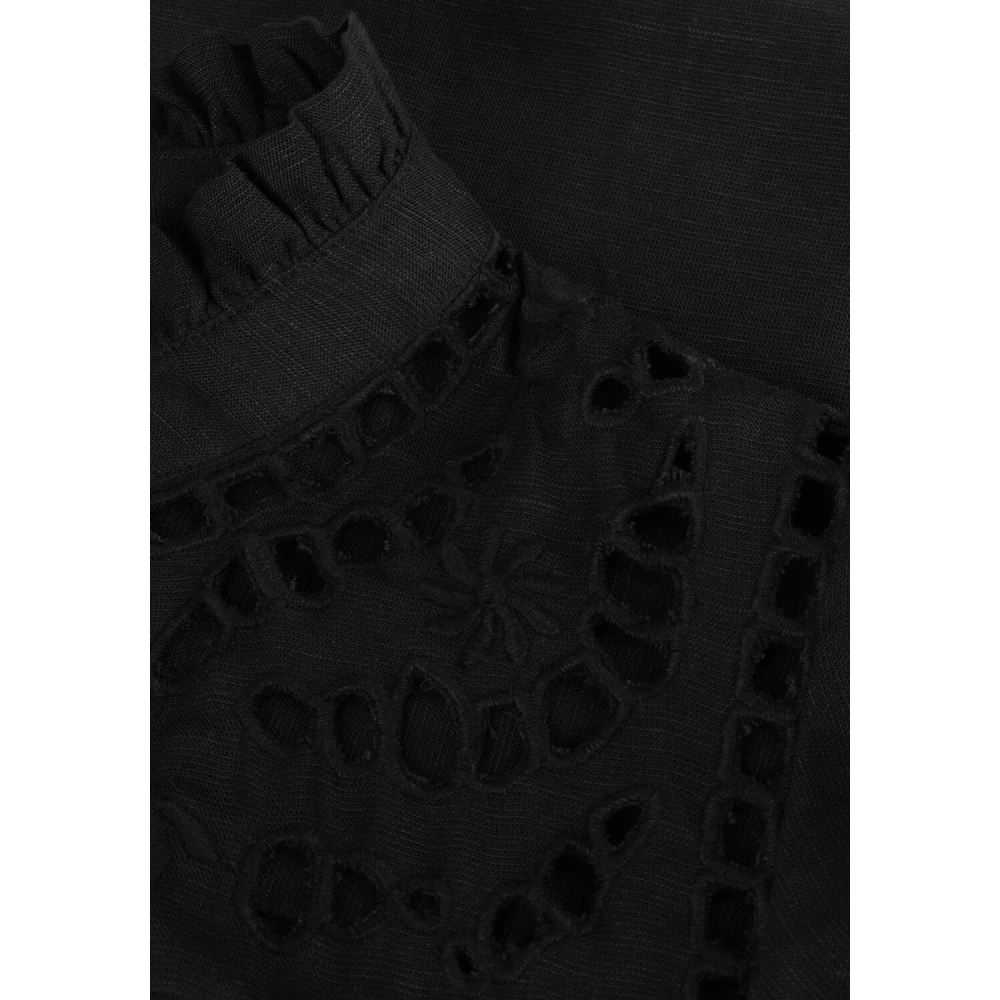 Minus Elegante Knielengte Jurk Black Dames