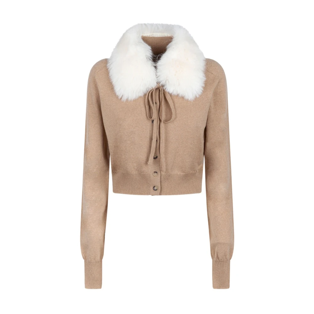 SPORTMAX Sportieve Cardigans voor Actieve Levensstijl Brown Dames