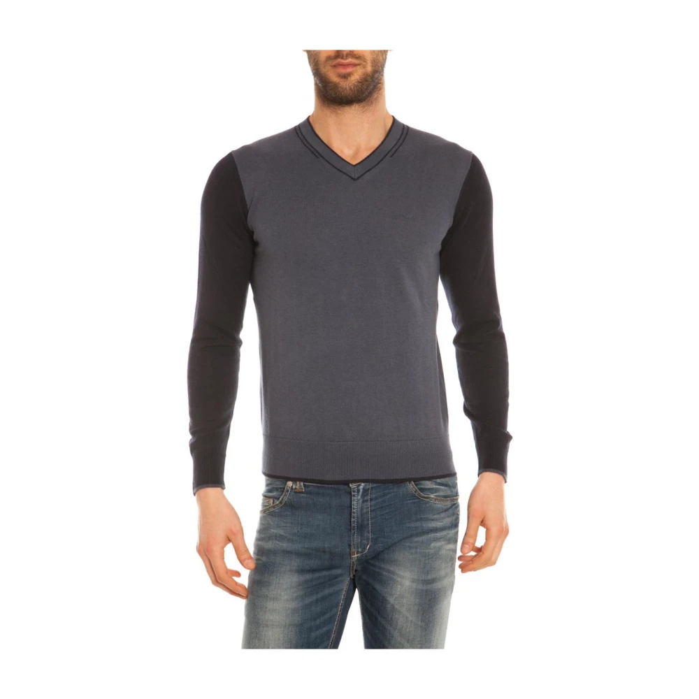 Armani Jeans Mysig Stickad Tröja Gray, Herr