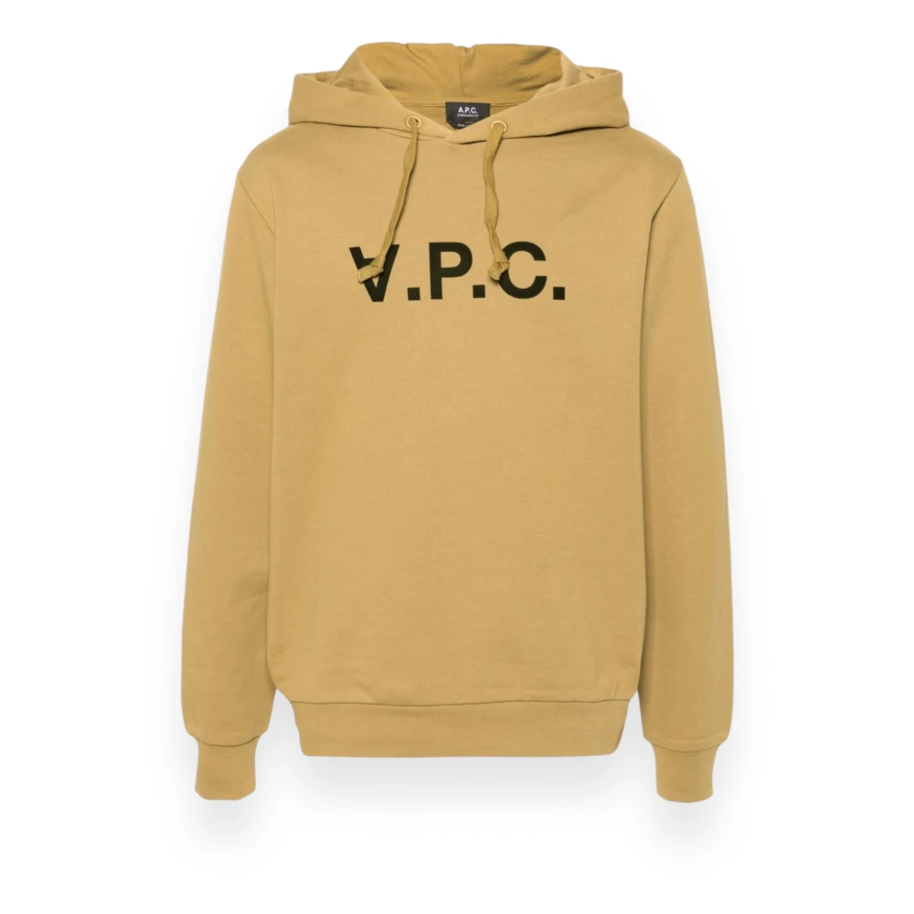 A.p.c. Hoodie met capuchon en kangoeroezak Beige Heren