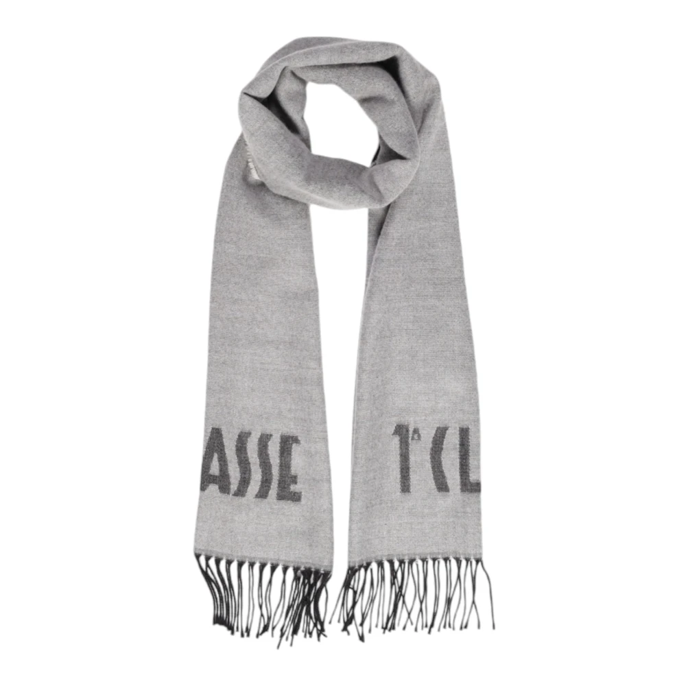 Alviero Martini 1a Classe Beige Logo Winter Sjaal Gray Dames