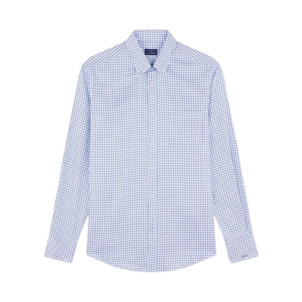 PAUL & SHARK Breton Stripe Cotton Shirt Blue Heren