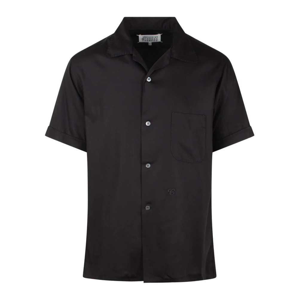 Maison Margiela Short Sleeve Shirts Black Heren