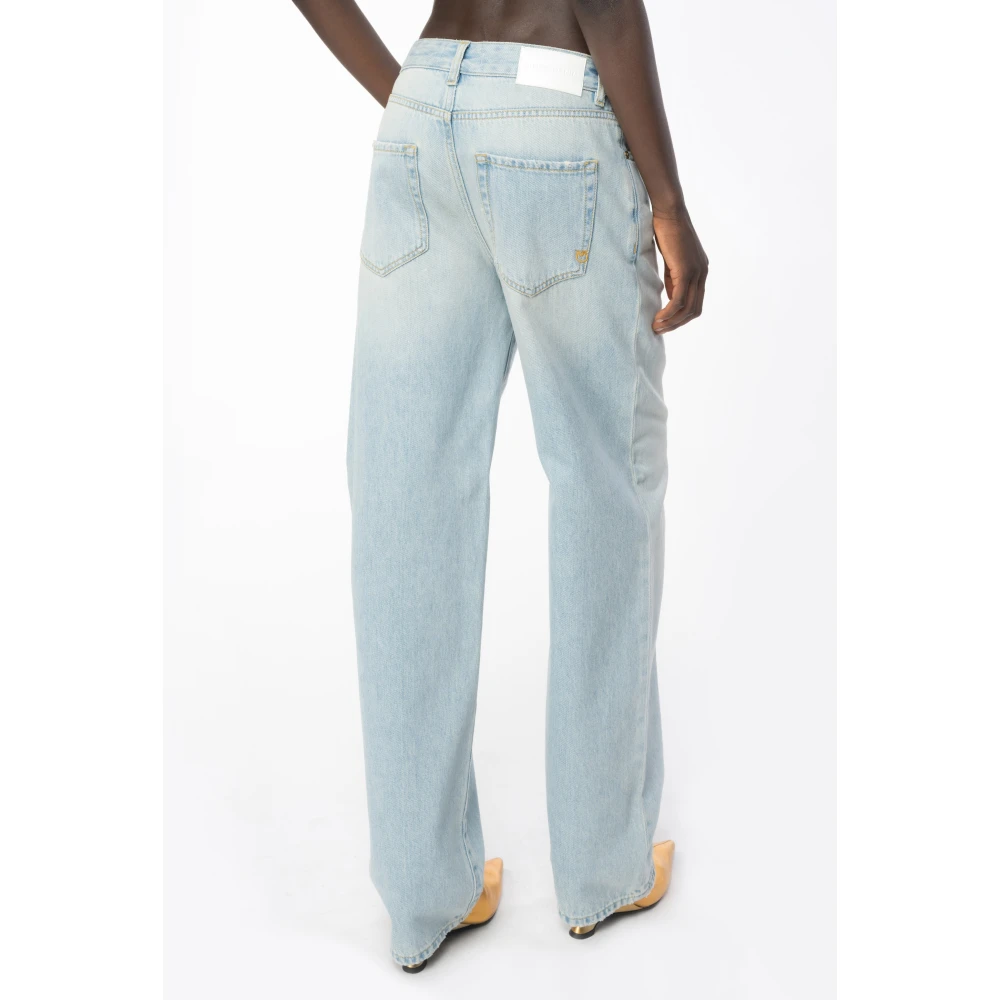 pinko Vintage Denim Boyfriend Jeans Blue Dames