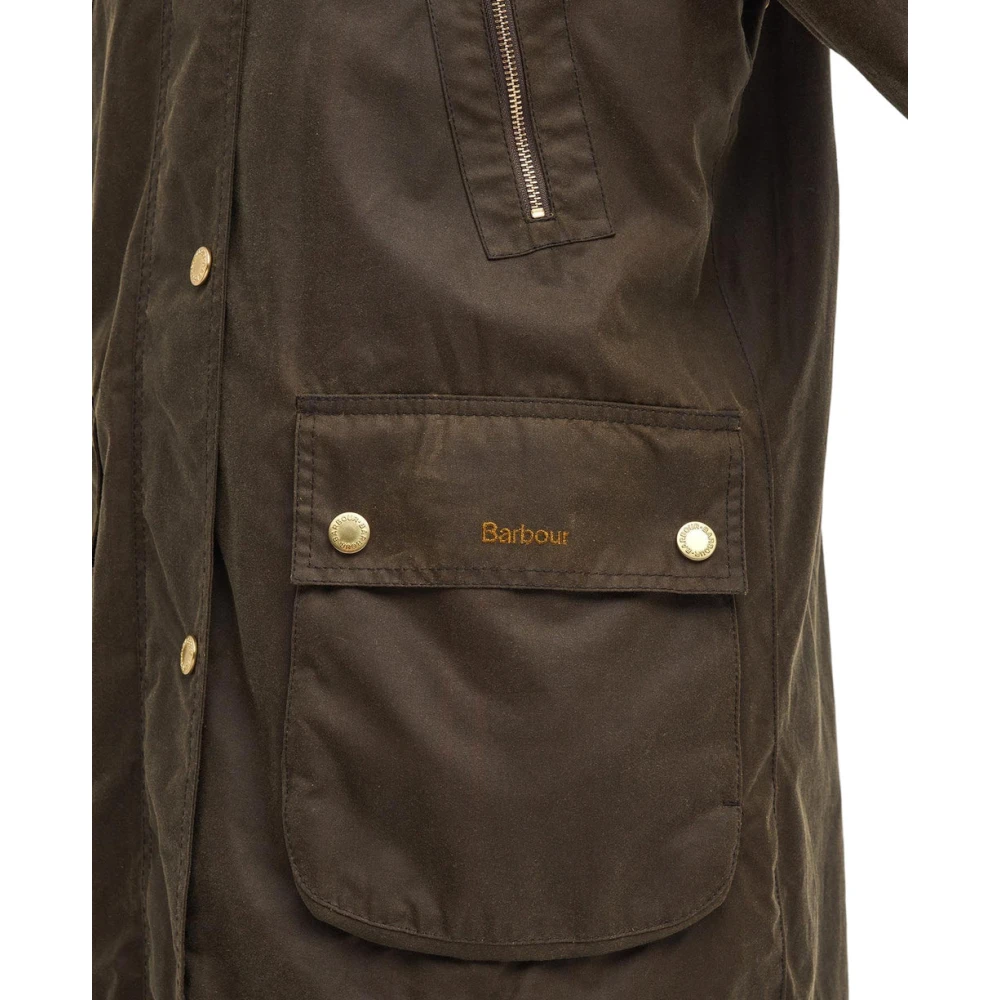 Barbour Olijfgroene Jas Stijlvol Comfortabel Brown Dames