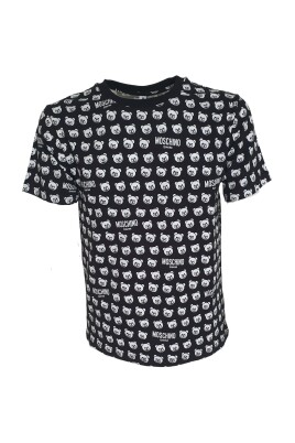 teddybear-print-black-cotton-t-shirt