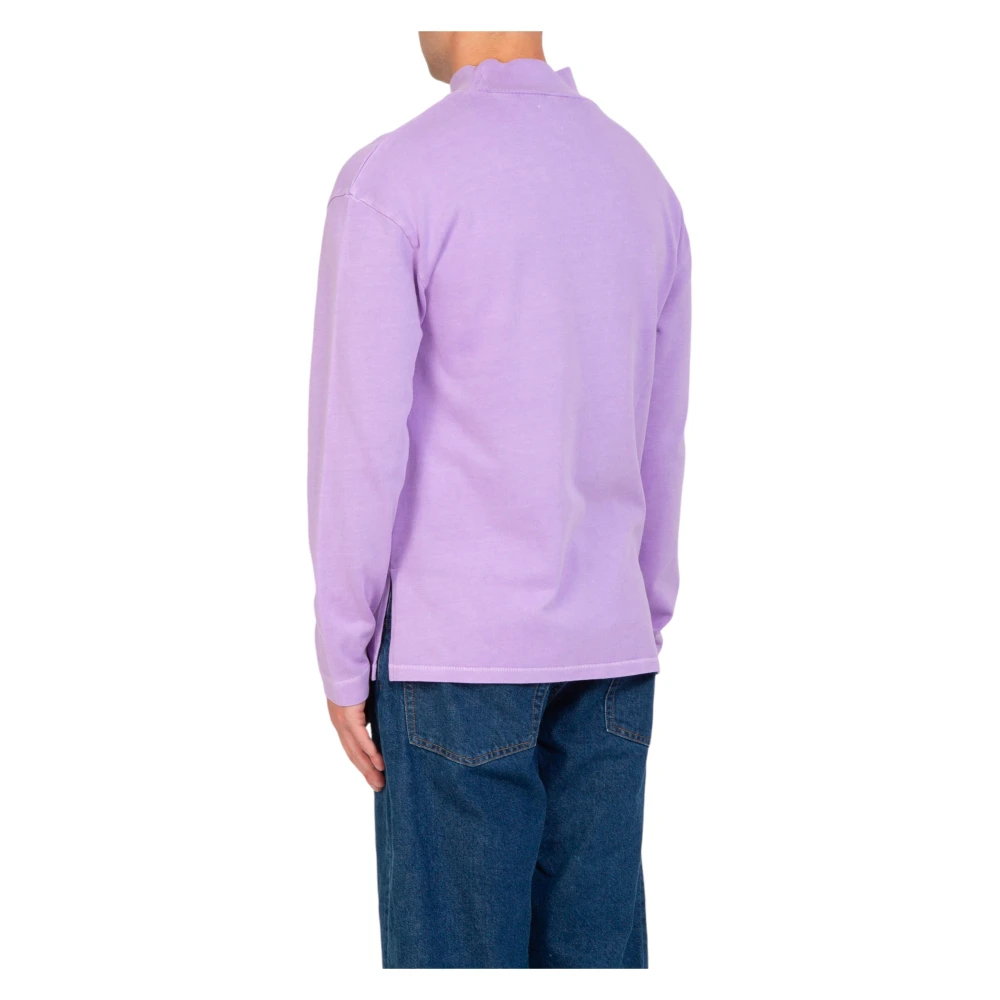 ERL Paarse Surf Patch Longsleeve Tee Purple Heren