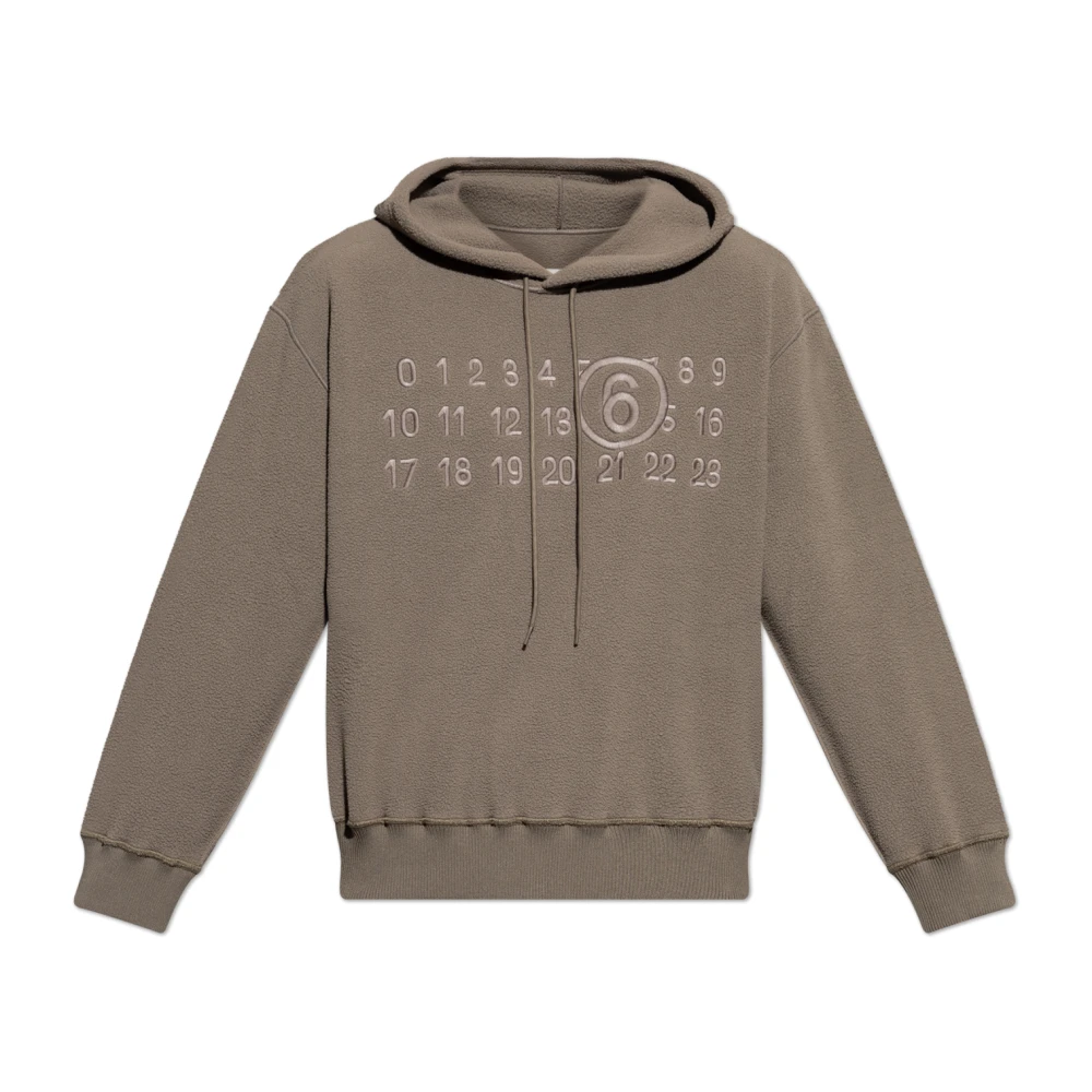 Mm6 Maison Margiela Men's Gray Polar Z Logo - Hoodies - L - Sweatshirts & Hoodies