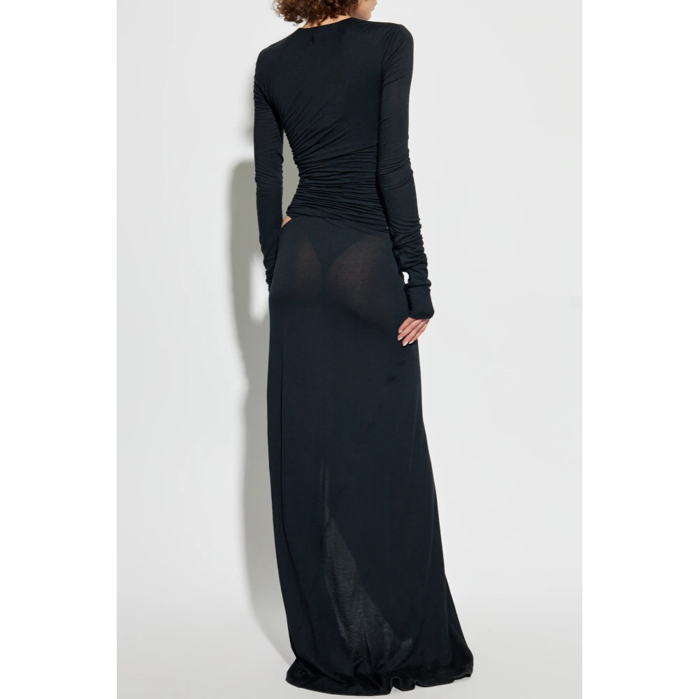 The Attico Gedrapeerde jurk Black Dames