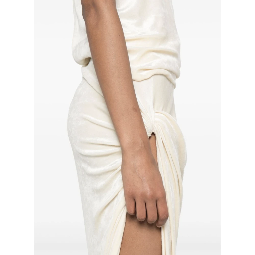 Rick Owens Champagne Twist Rok White Dames
