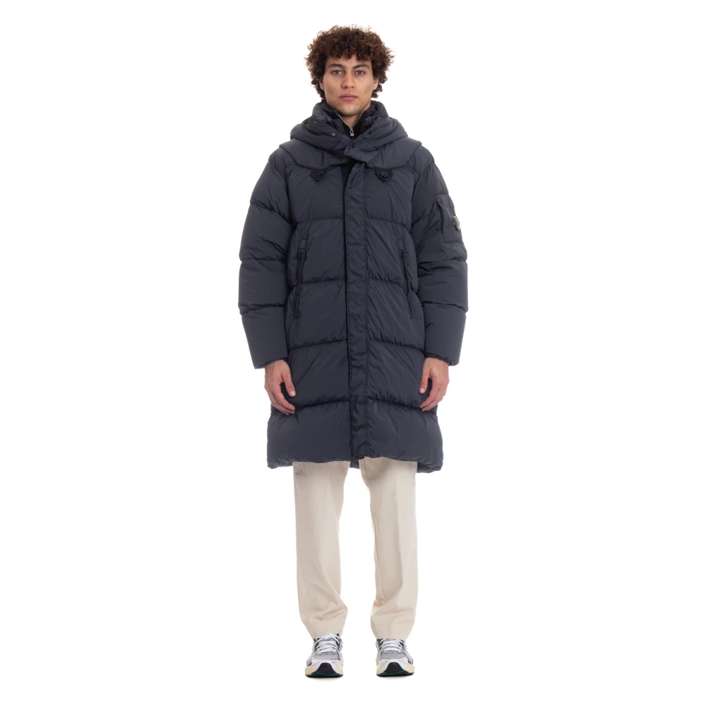 C.P. Company Grijze Jassen met Afneembare Capuchon Gray Heren
