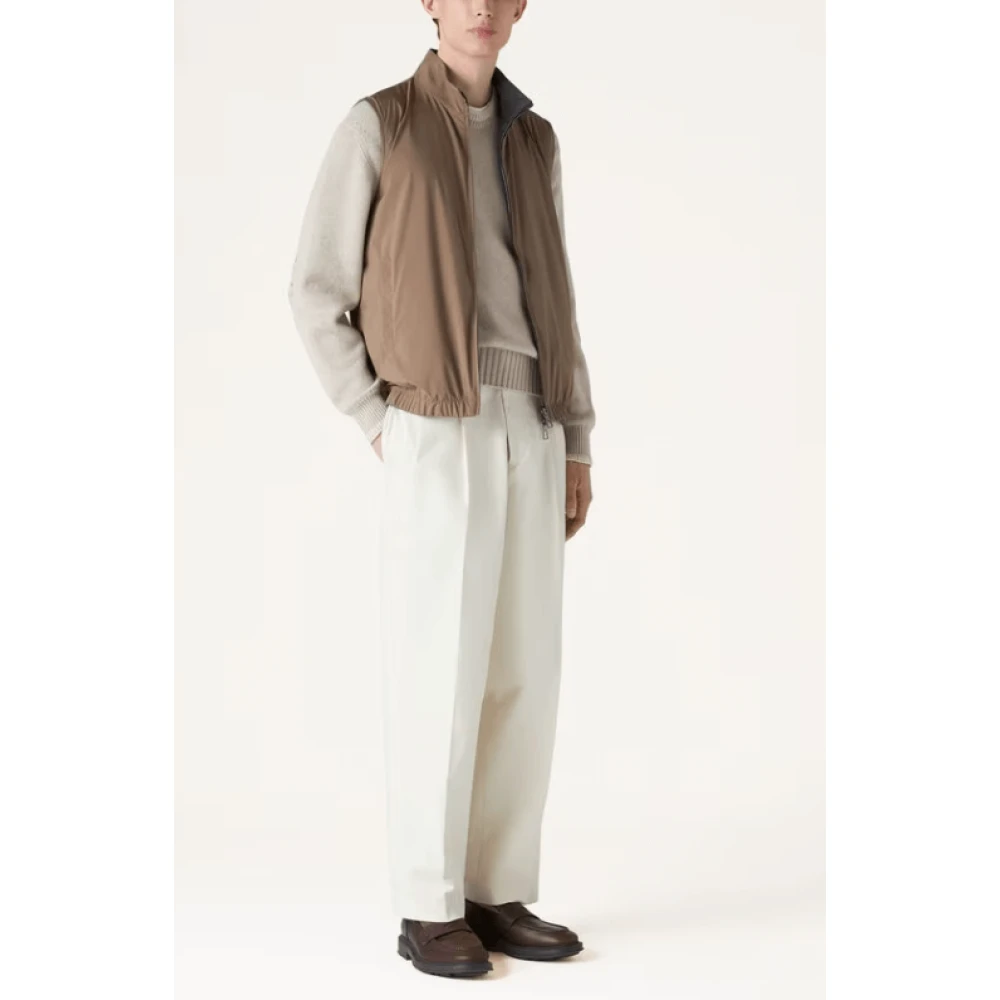 Loro Piana Omkeerbare WindWish™ Vest Brown Heren
