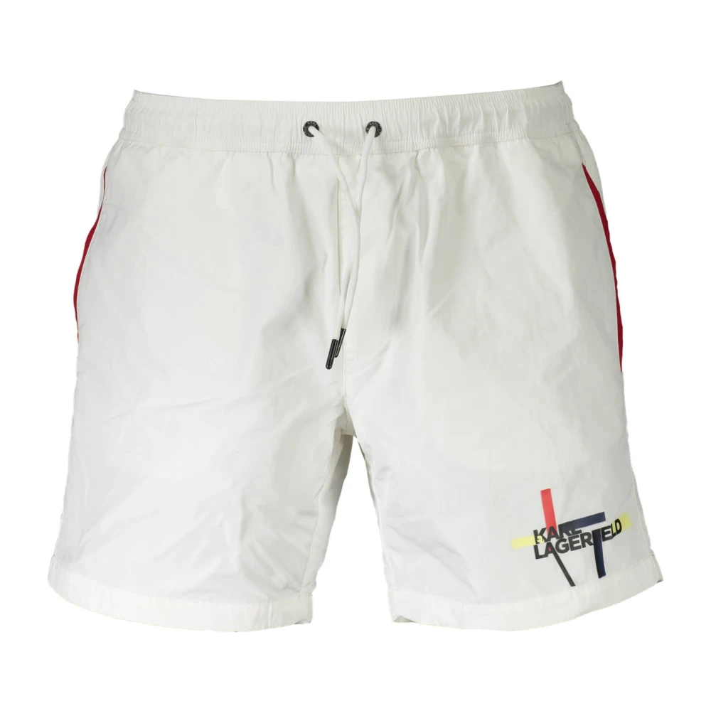 Karl Lagerfeld Men's White Beachwear Costume Parte Sotto Uomo Bianco
