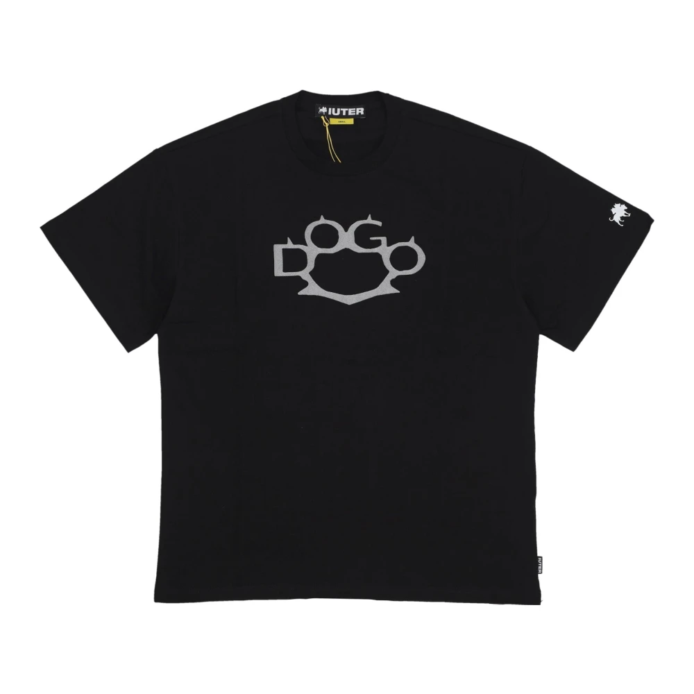 Iuter Zwarte Logo Tee voor Mannen Black Heren