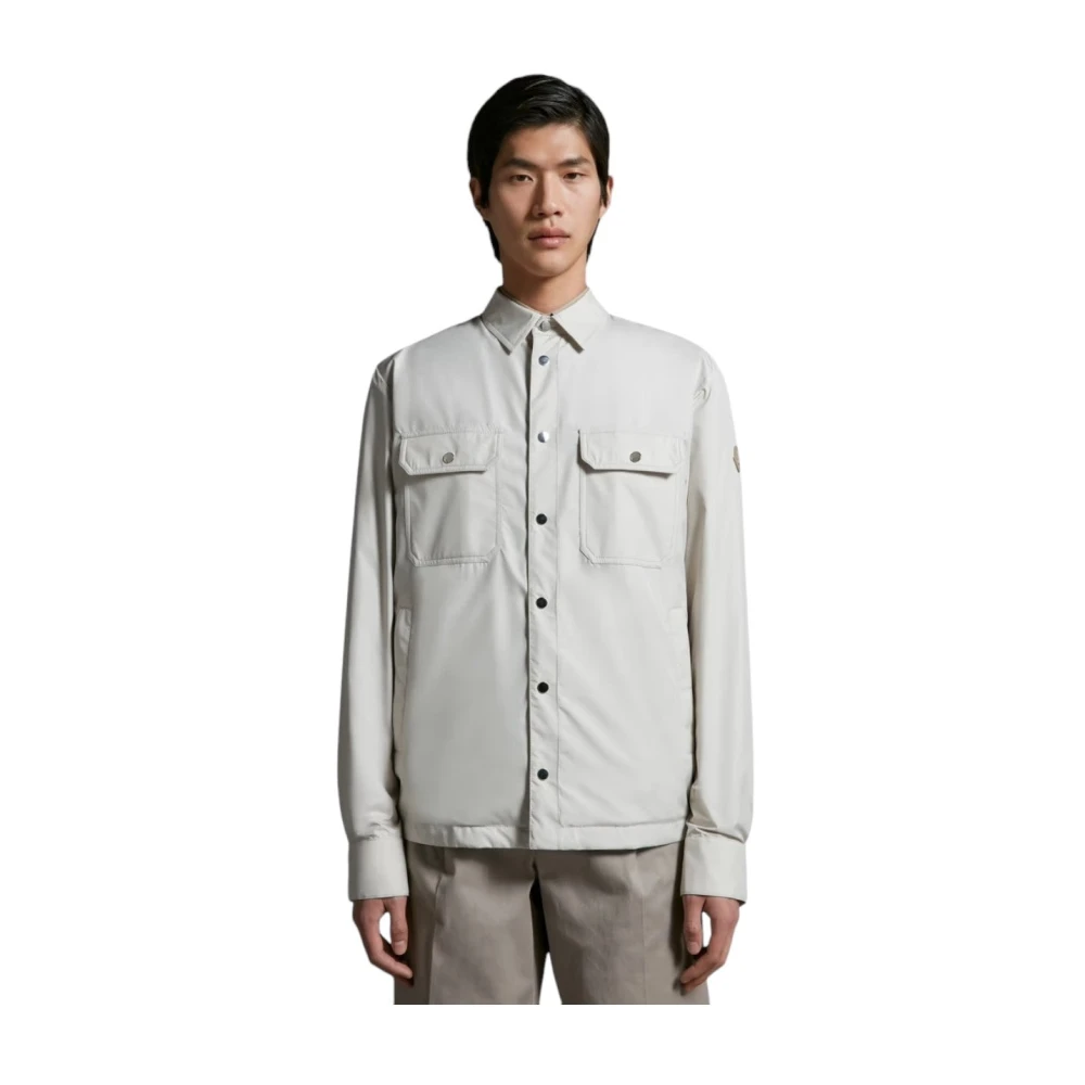 Moncler Licht Beige Piz Overshirt Jas Beige Heren