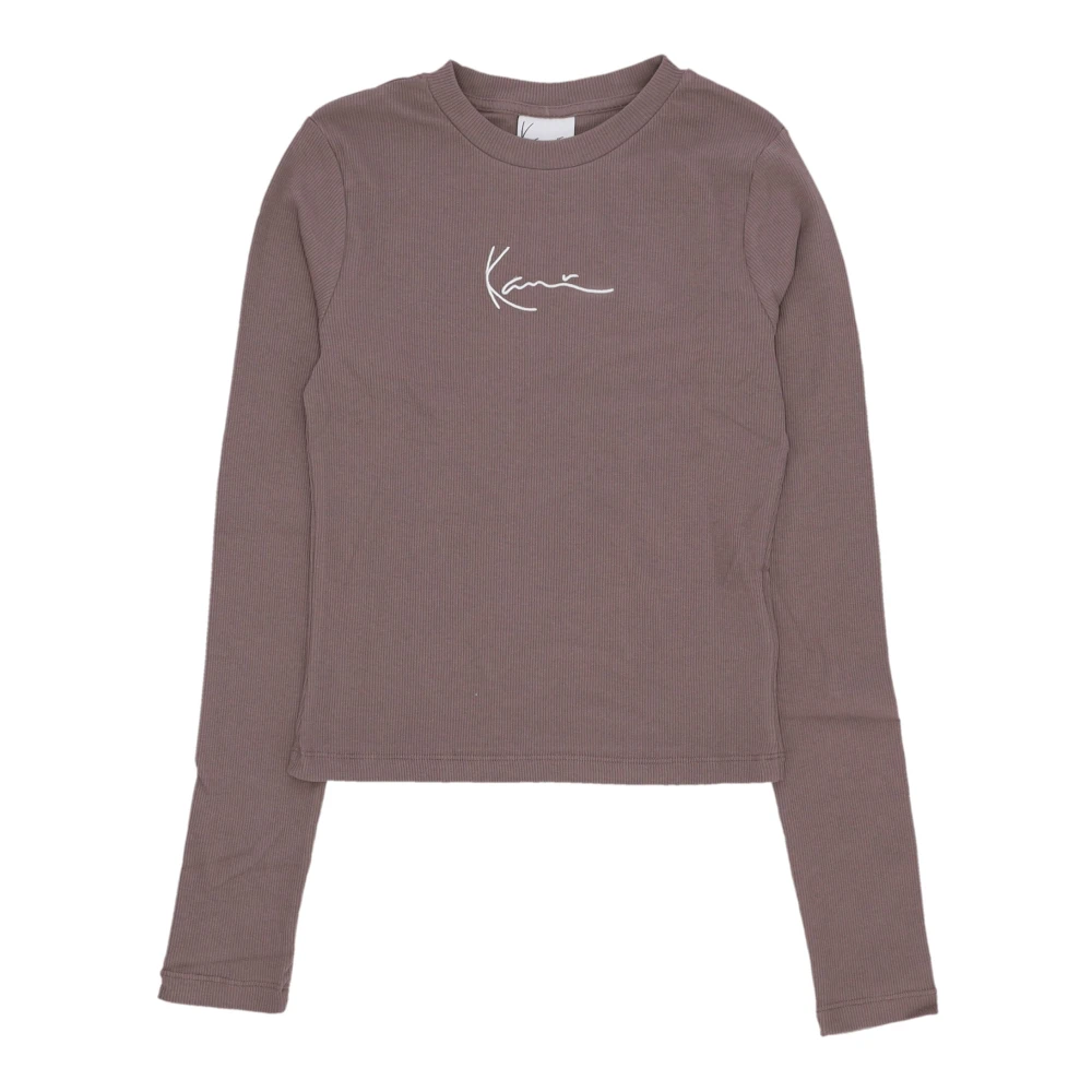 Karl Kani Signature Long Sleeve Crewneck T-shirt Gray Dames