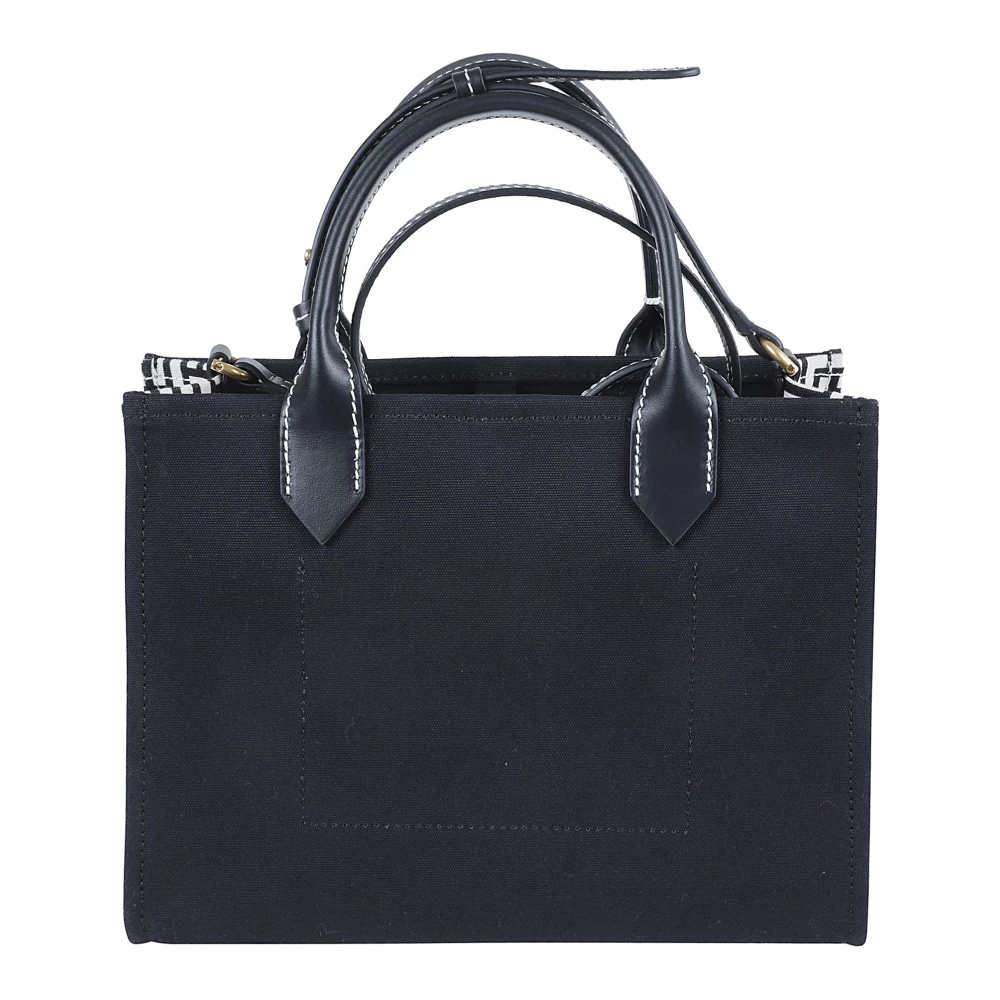 Balmain Chique Ivoor en Zwart Handtas Black Dames