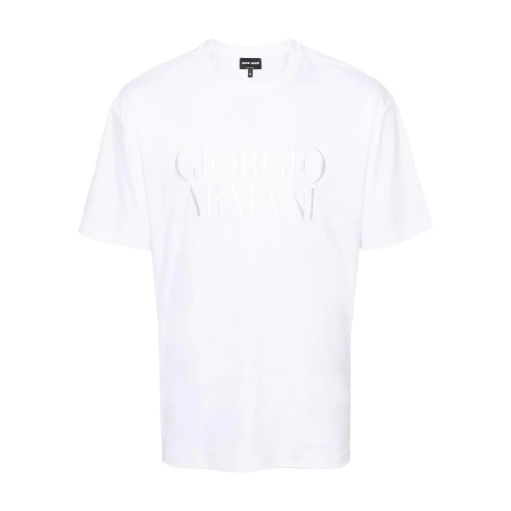 Giorgio Armani Casual Katoenen T-Shirt White Heren