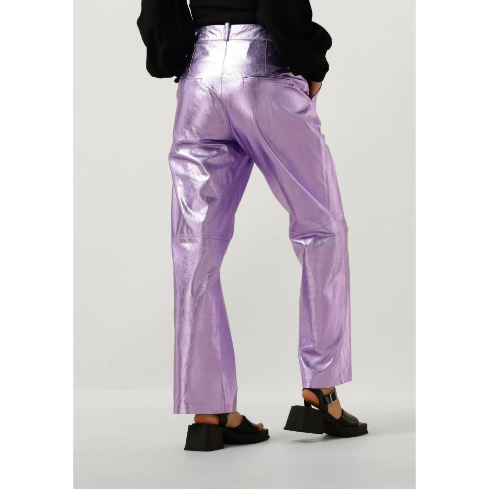 Ibana Paarse Metallic Broek Perfecta Purple Dames