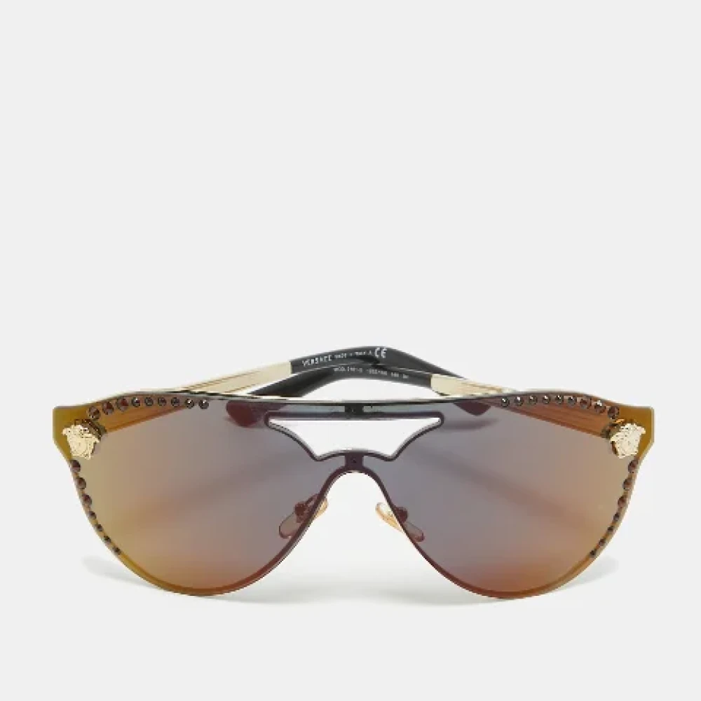 Versace Pre-owned Acetate sunglasses Brown Dames