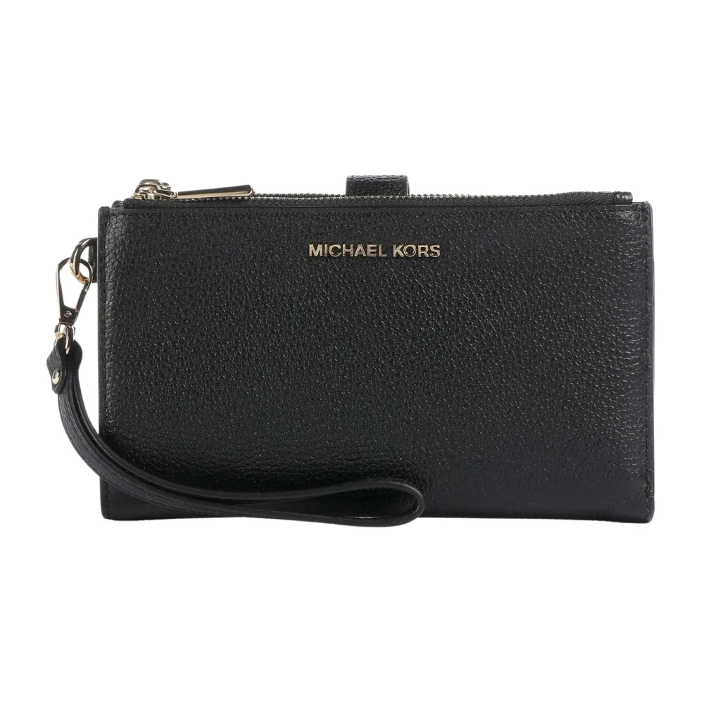 Michael Kors Women's Black Wallets & Cardholders, One Size, Jet Set Double Zip Wristlet