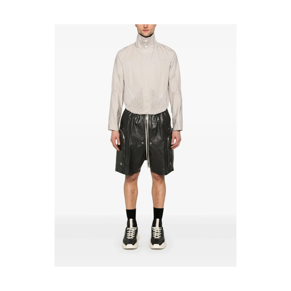 Rick Owens Zwarte Trekkoord Taille Zakken Shorts Black Heren